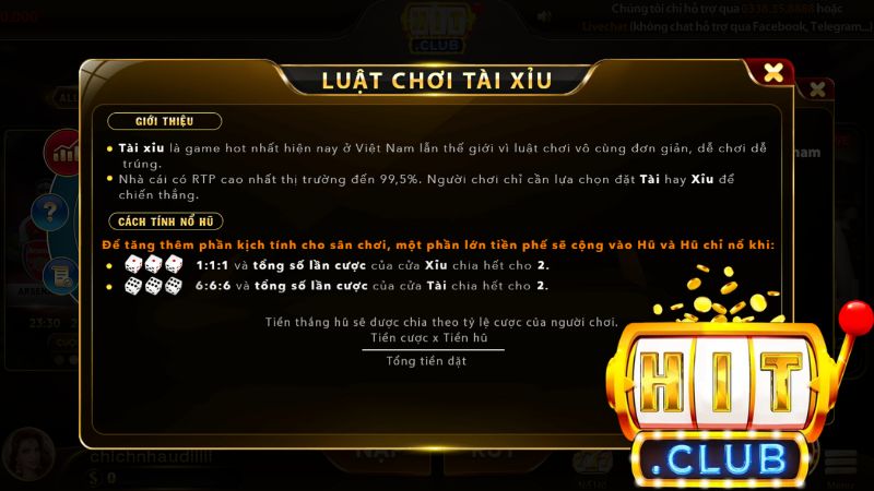 Quy tắc đơn giản của tài xỉu HITCLUB